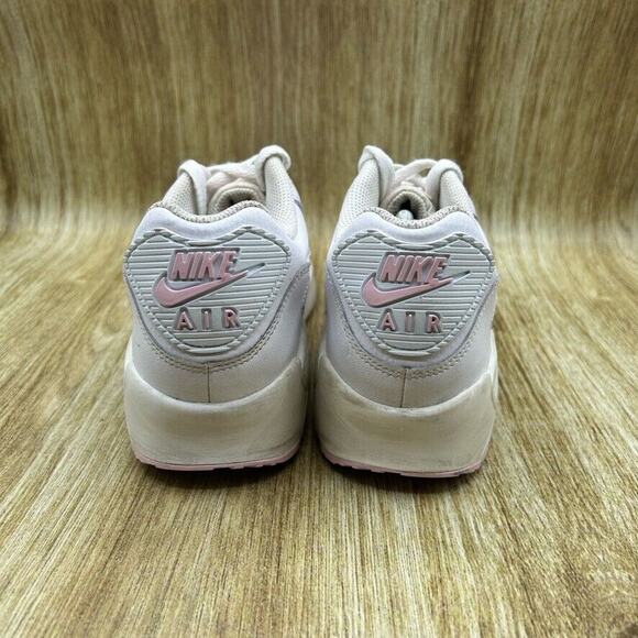 Women's Size 8.5 Youth 7 - Nike Air‎ Max 90 LTR White Sneakers Shoes CD6864-121 - Picture 4 of 9